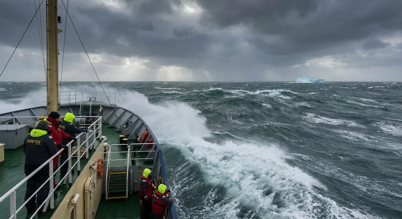 Antarctic glacier calving