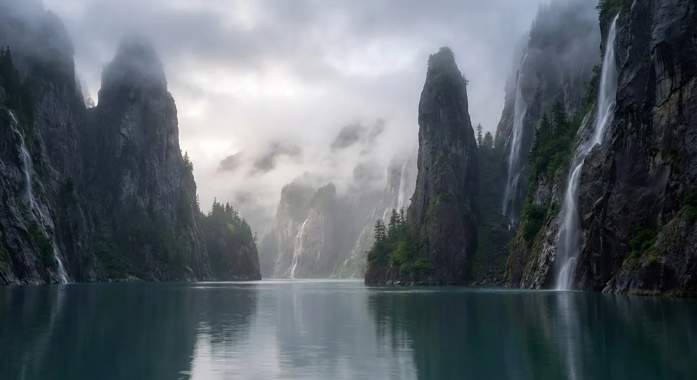 Alaska glacier calving