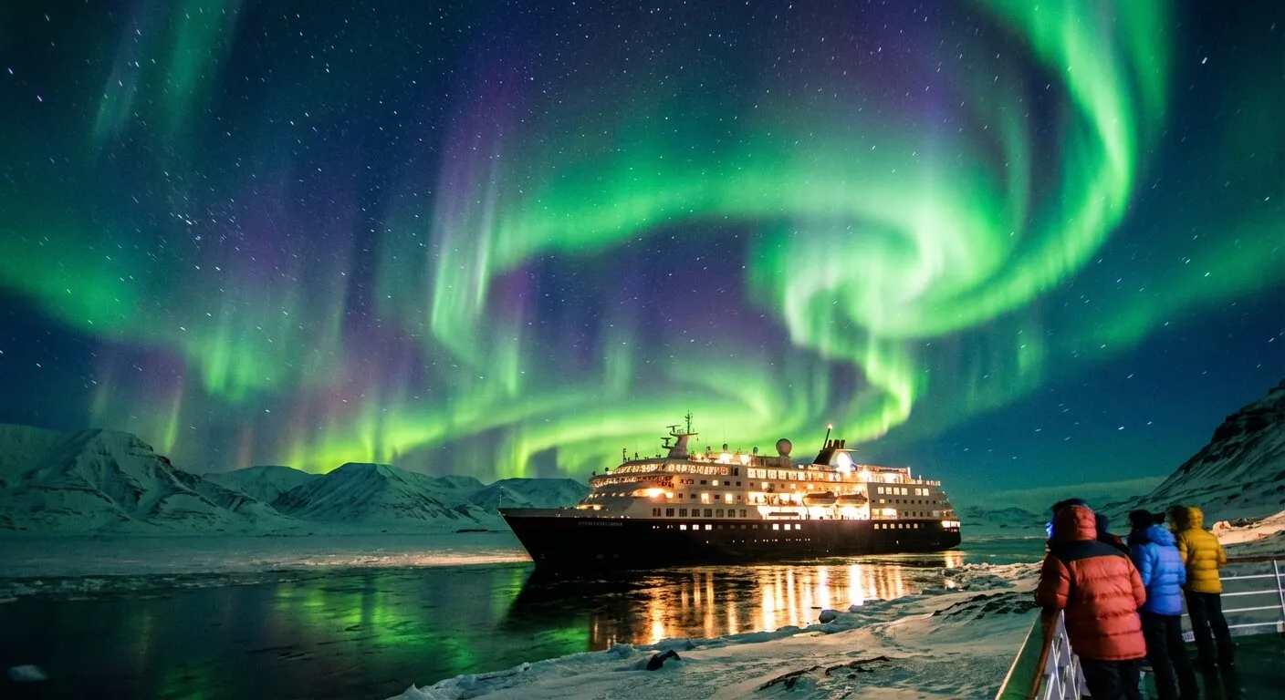 Northern lights from the ship