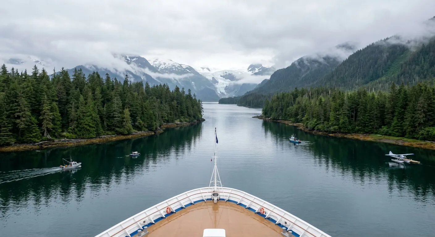 Inside Passage landscape with glaciers